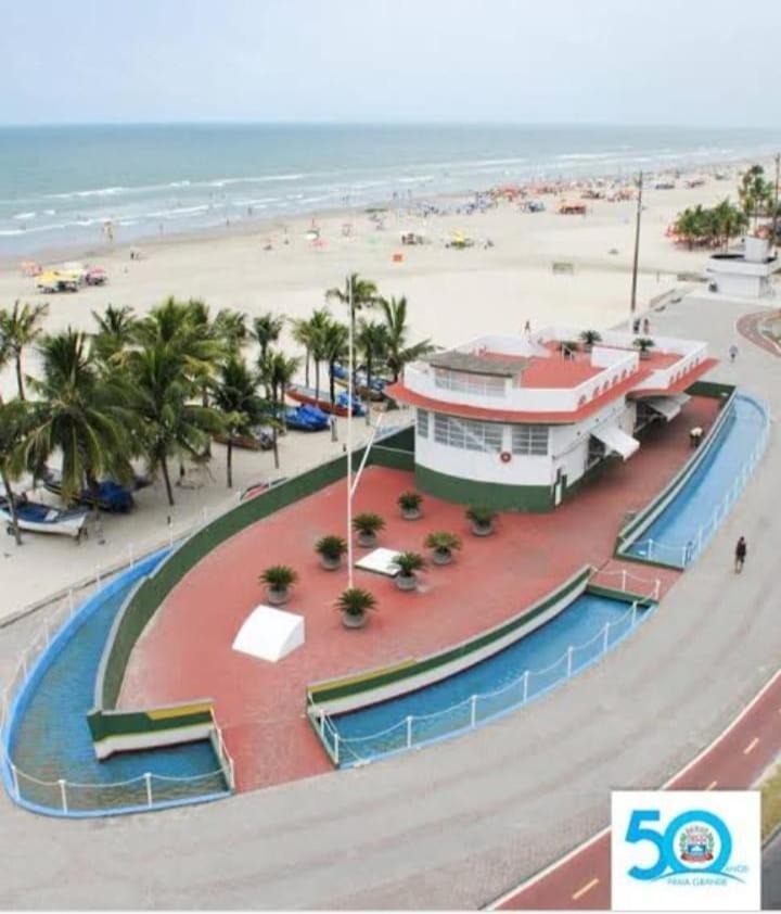 Praia Grande -Ocian Rio D'Ouro Ape 70Mt Do Mar Ngoại thất bức ảnh